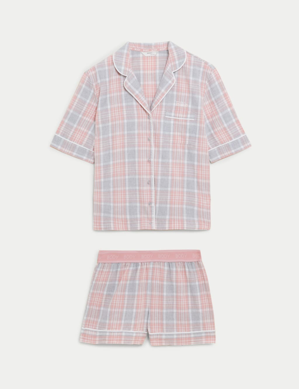 Personalised Women's Check Shortie Set 1 of 2