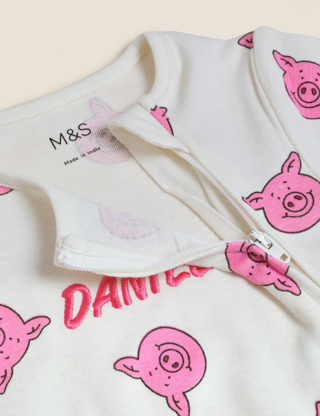 Personalised Percy Pig™ Sleepsuit (0-3 Yrs) 5 of 6