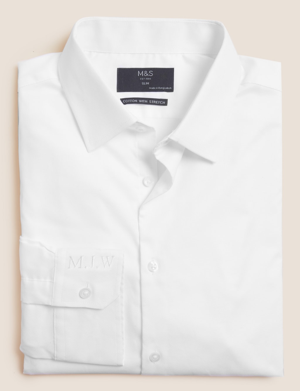 Personalised Men's Slim Fit Cotton Shirt 1 of 7