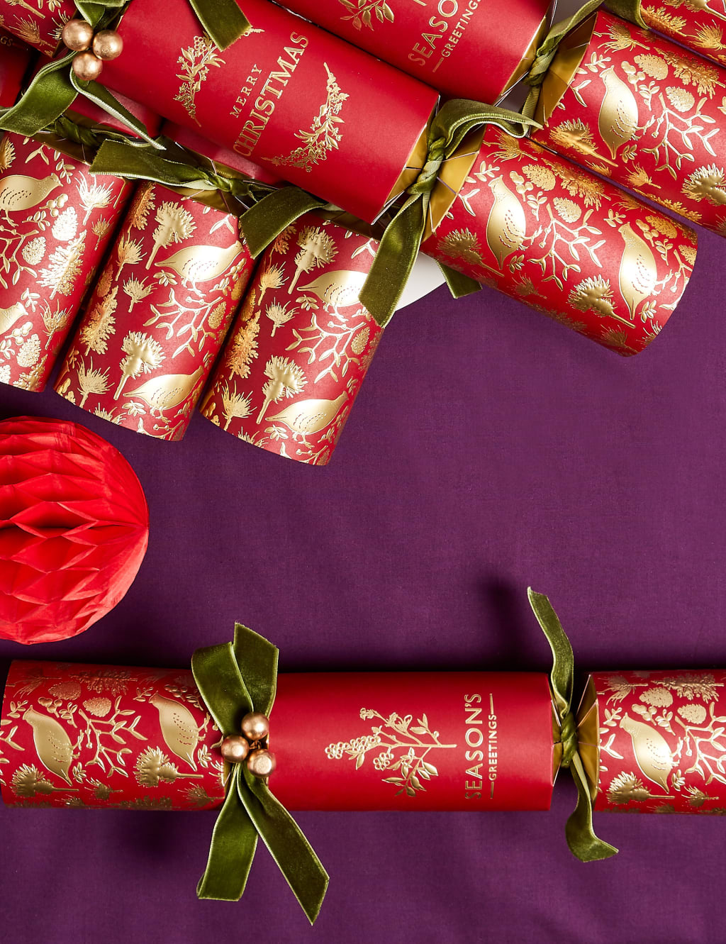 Red & Gold Festive Icons Luxury Christmas Crackers Pack of 8 3 of 3