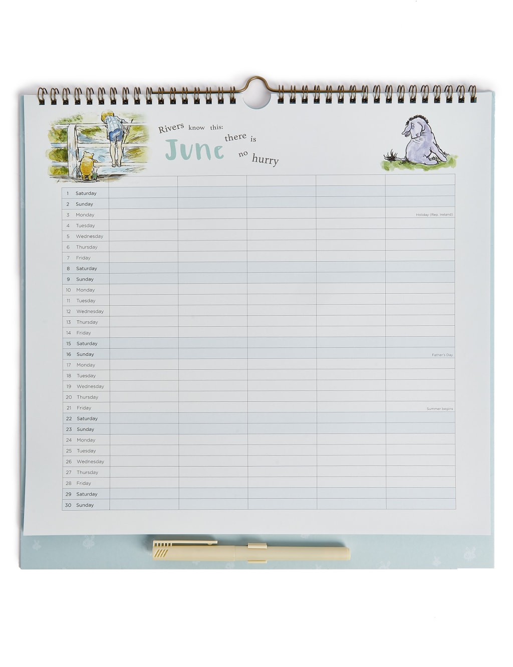 Classic Pooh 2019 Family Organiser 2 of 3