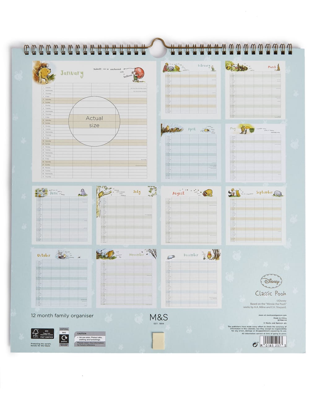 Classic Pooh 2019 Family Organiser 3 of 3