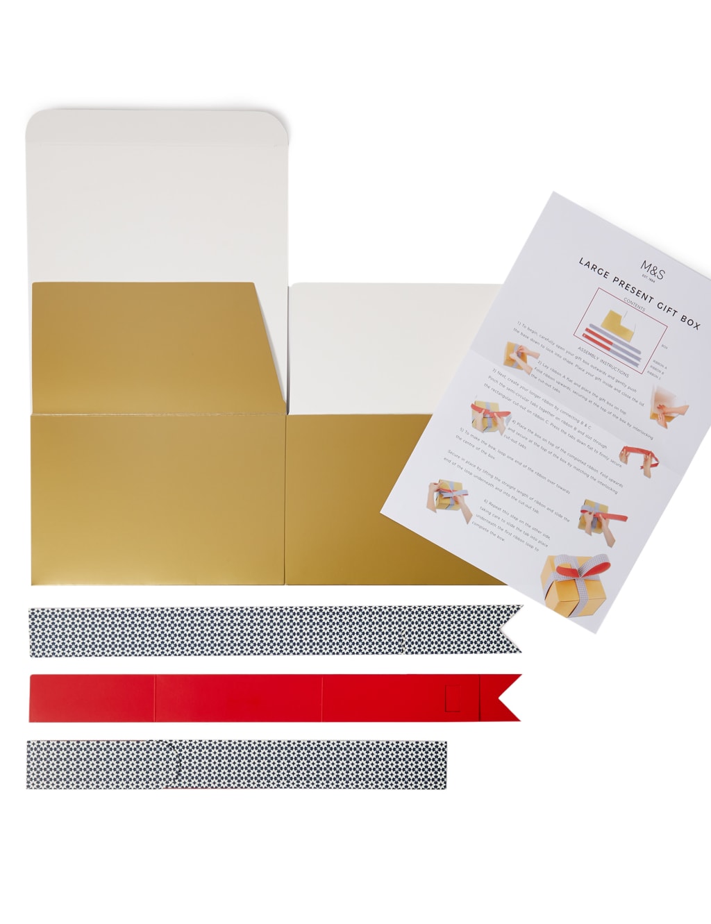 Large Christmas Gift Box with Paper Bow 2 of 3