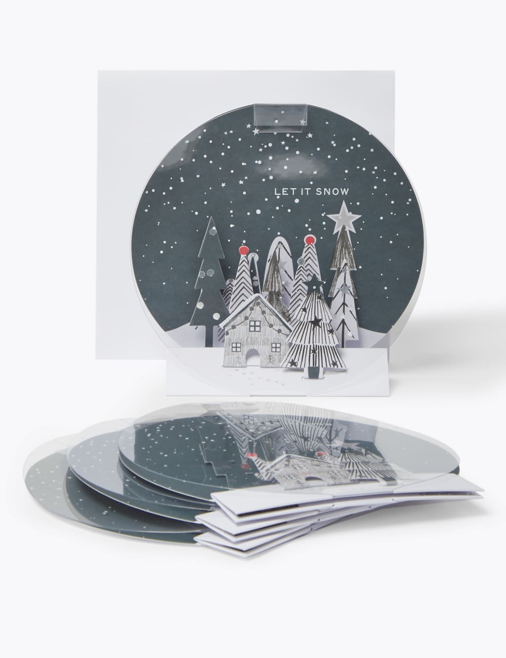 3D Snow Globe Charity Christmas Cards - Pack of 4 1 of 4