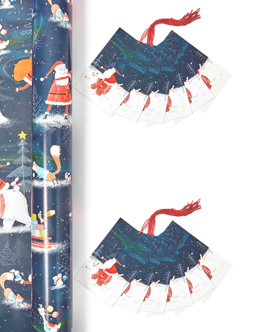 Santa Jumbo Christmas Wrapping Paper 14m & 12 Gift Tags 1 of 2