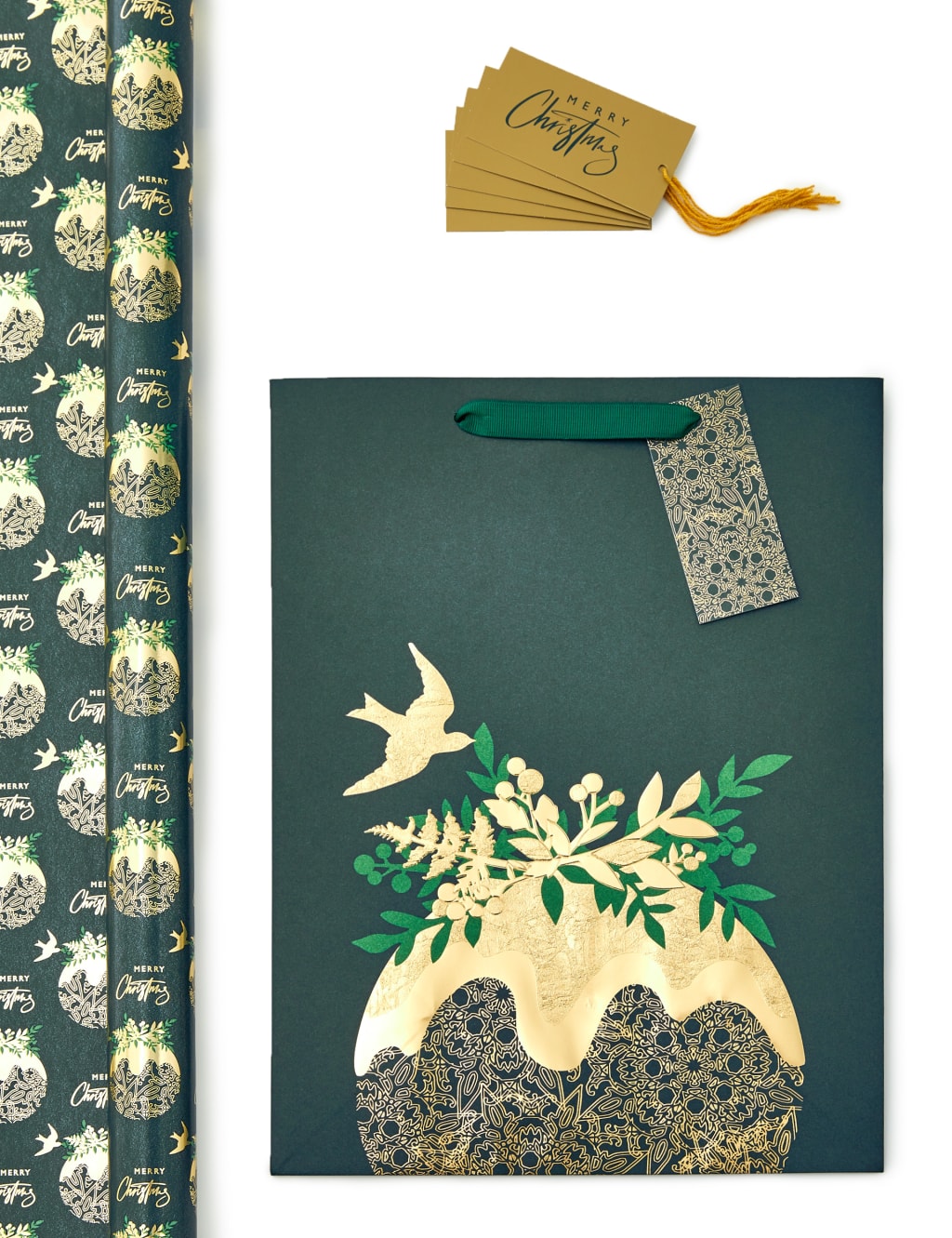 Figgy Pudding Christmas Wrapping Paper, Gift Bag & Tags Collection 1 of 3