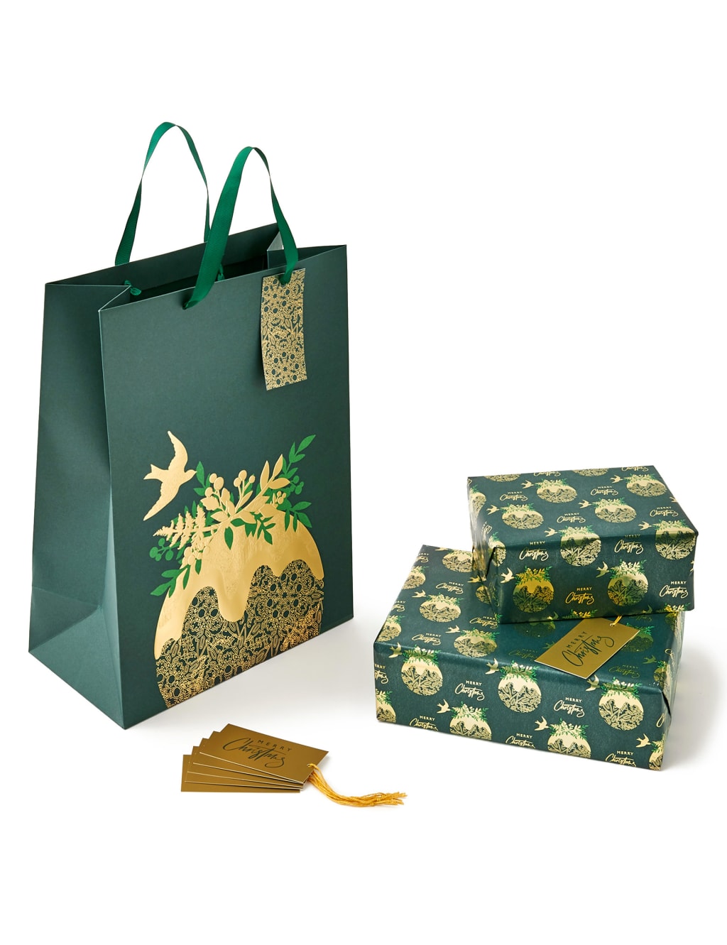 Figgy Pudding Christmas Wrapping Paper, Gift Bag & Tags Collection 3 of 3