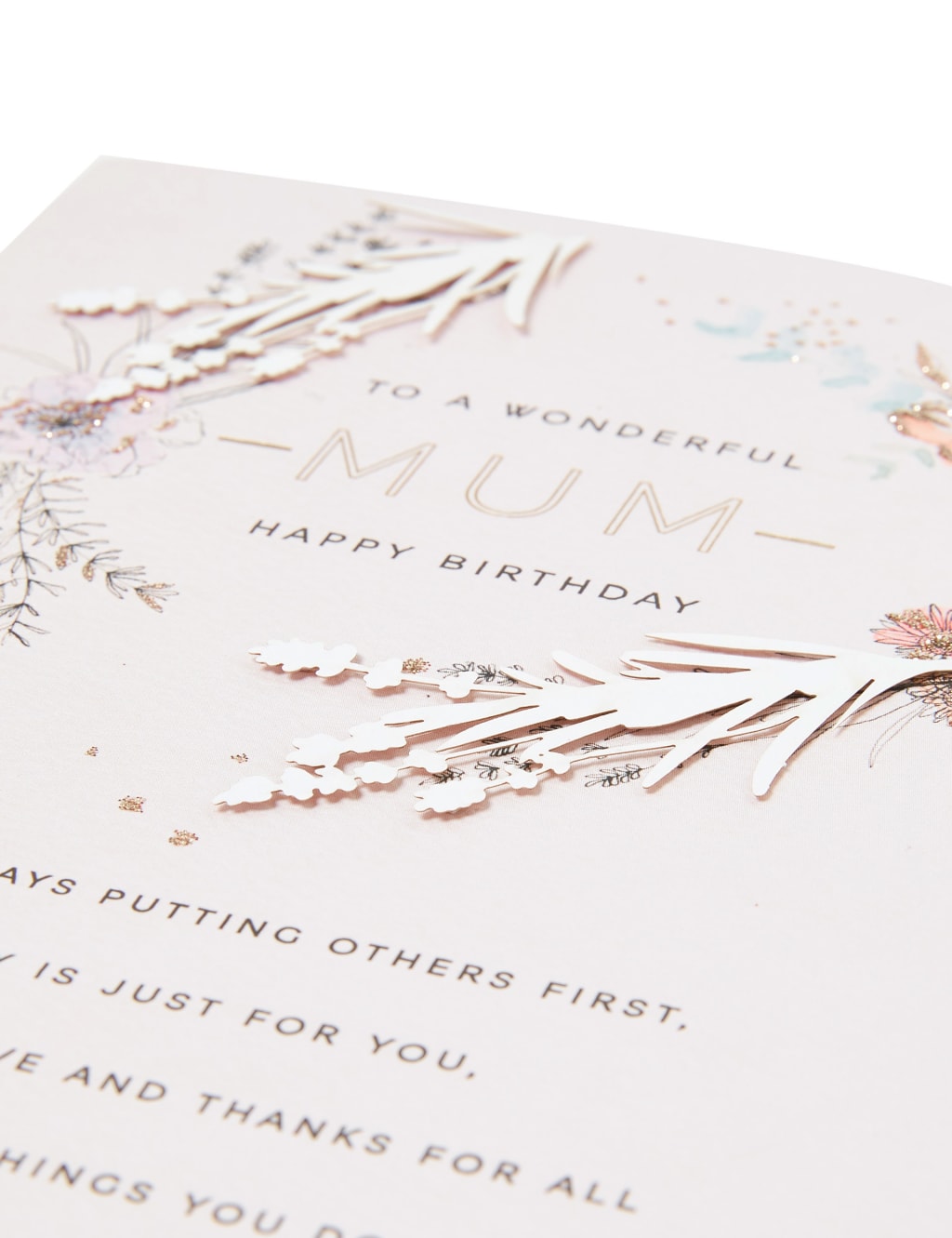 Elegant 3D Birthday Card for Mum 4 of 4