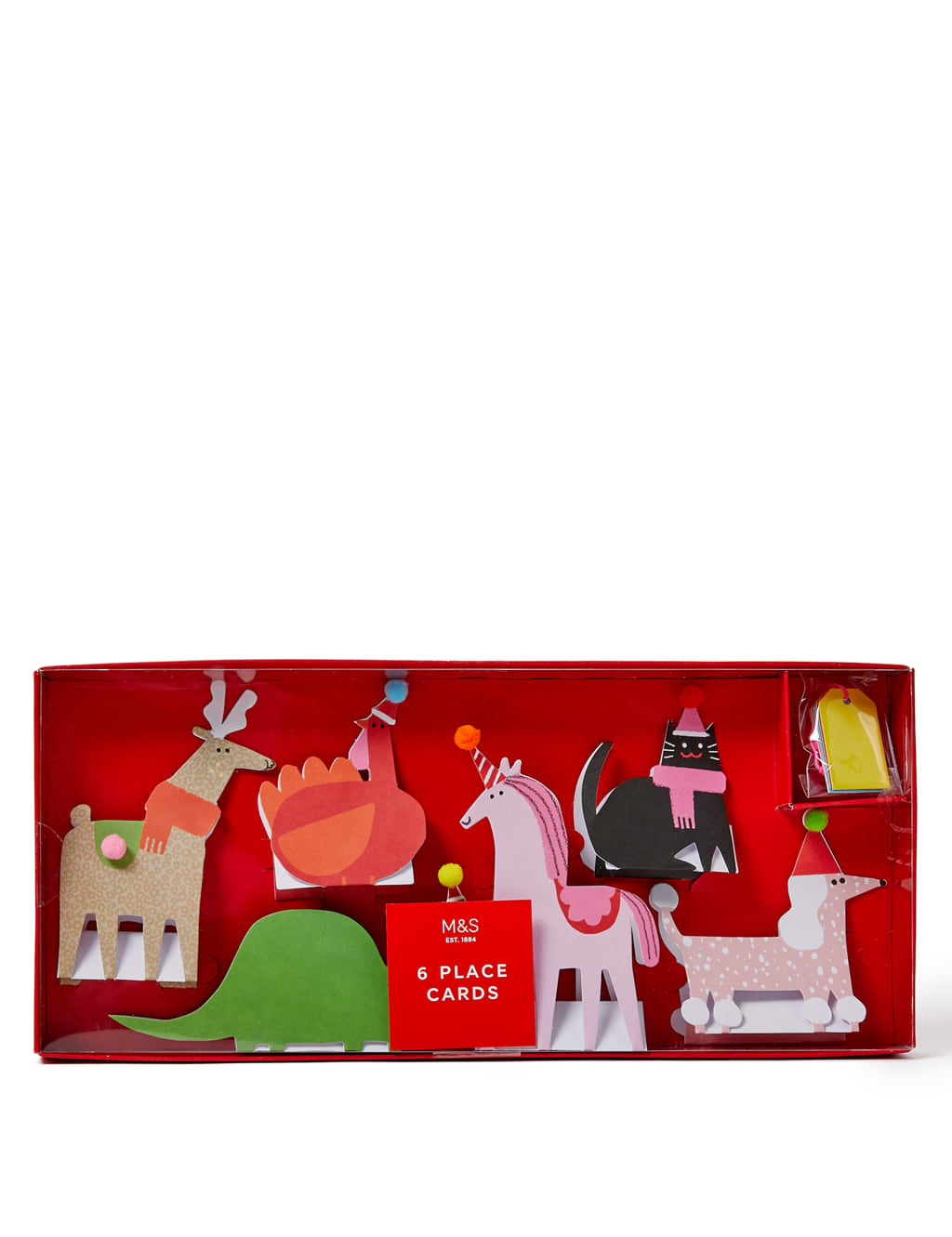 3D Animals Christmas Place Cards - 6 Pack 1 of 3