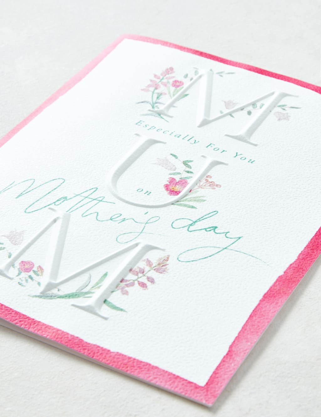 Edwardian Lady Embossed Mother's Day Card for Mum 4 of 5