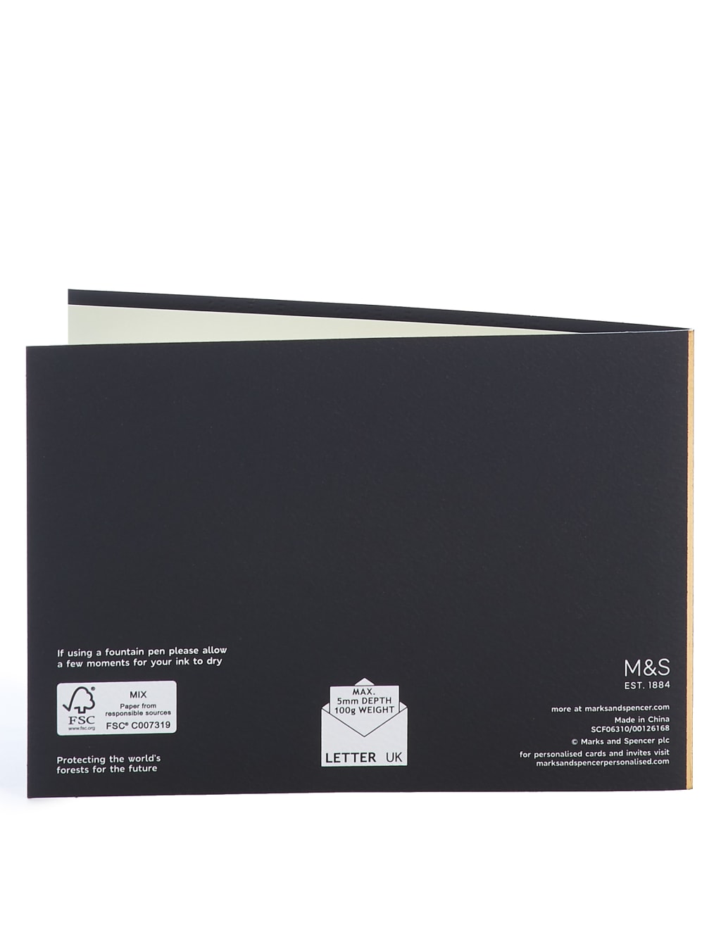 Pack of 8 Black & Cream Thank You Cards 5 of 5
