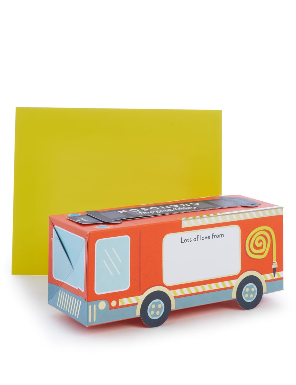 Grandson Pop-up Fire Engine Birthday Card 1 of 4