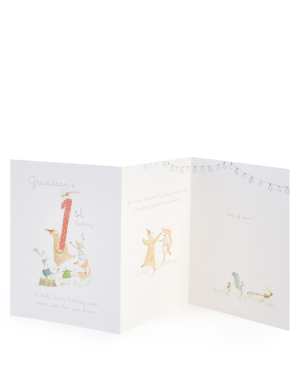 Grandson 1st Birthday Card 2 of 3