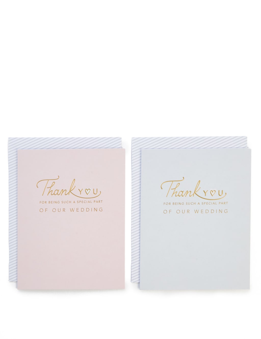 Pack of 8 Wedding Thank You Cards 1 of 4