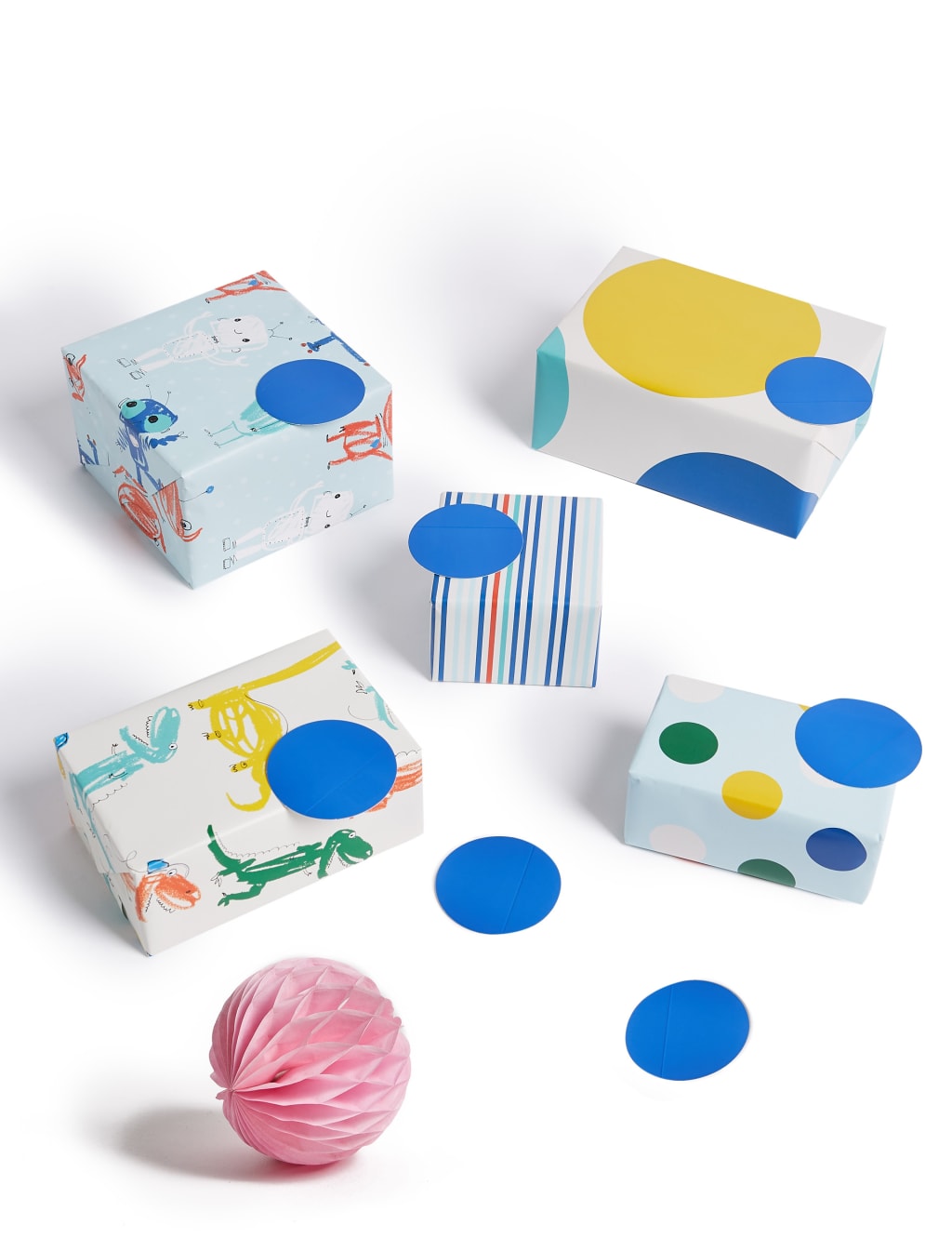Pack of 10 Sheets of Gift Wrap & Tags 2 of 2