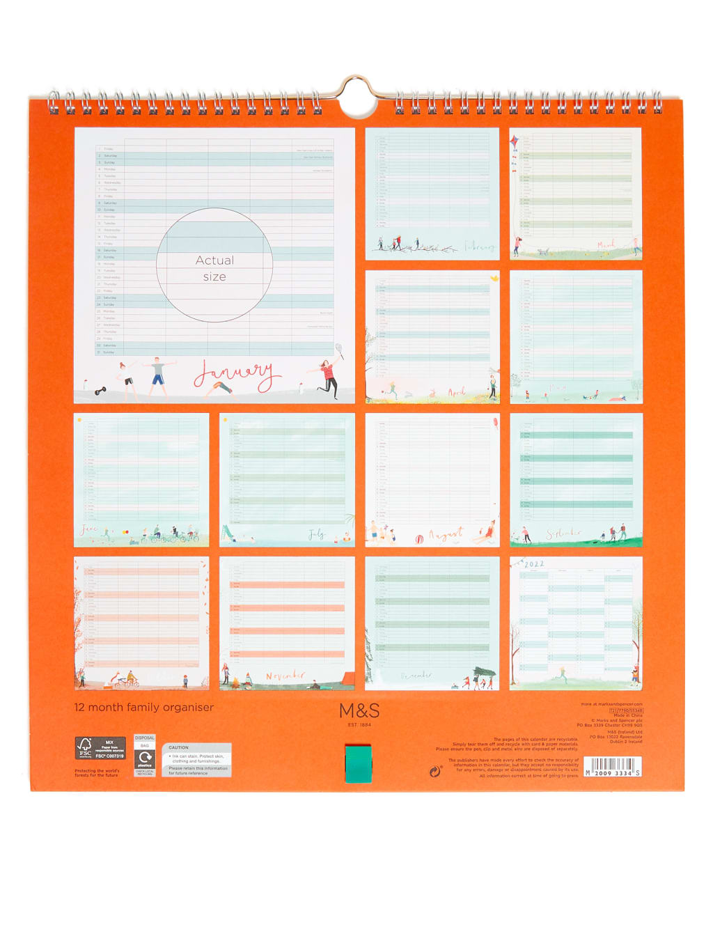 Illustrated 2021 Family Organiser with Pen 3 of 3