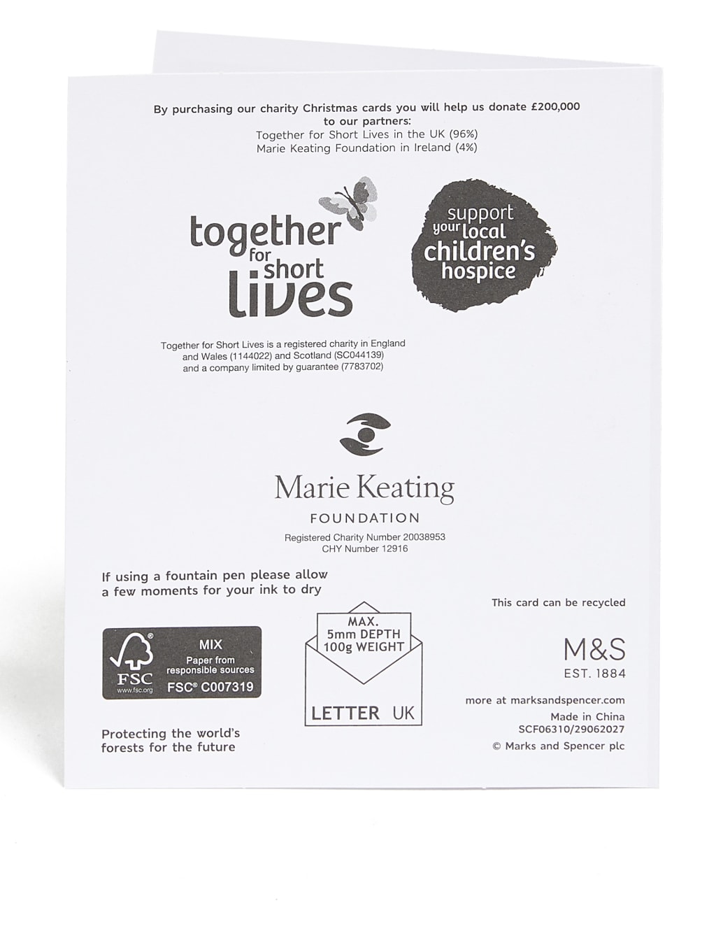 Contemporary Foiled Charity Christmas Cards - Pack of 15 3 of 5