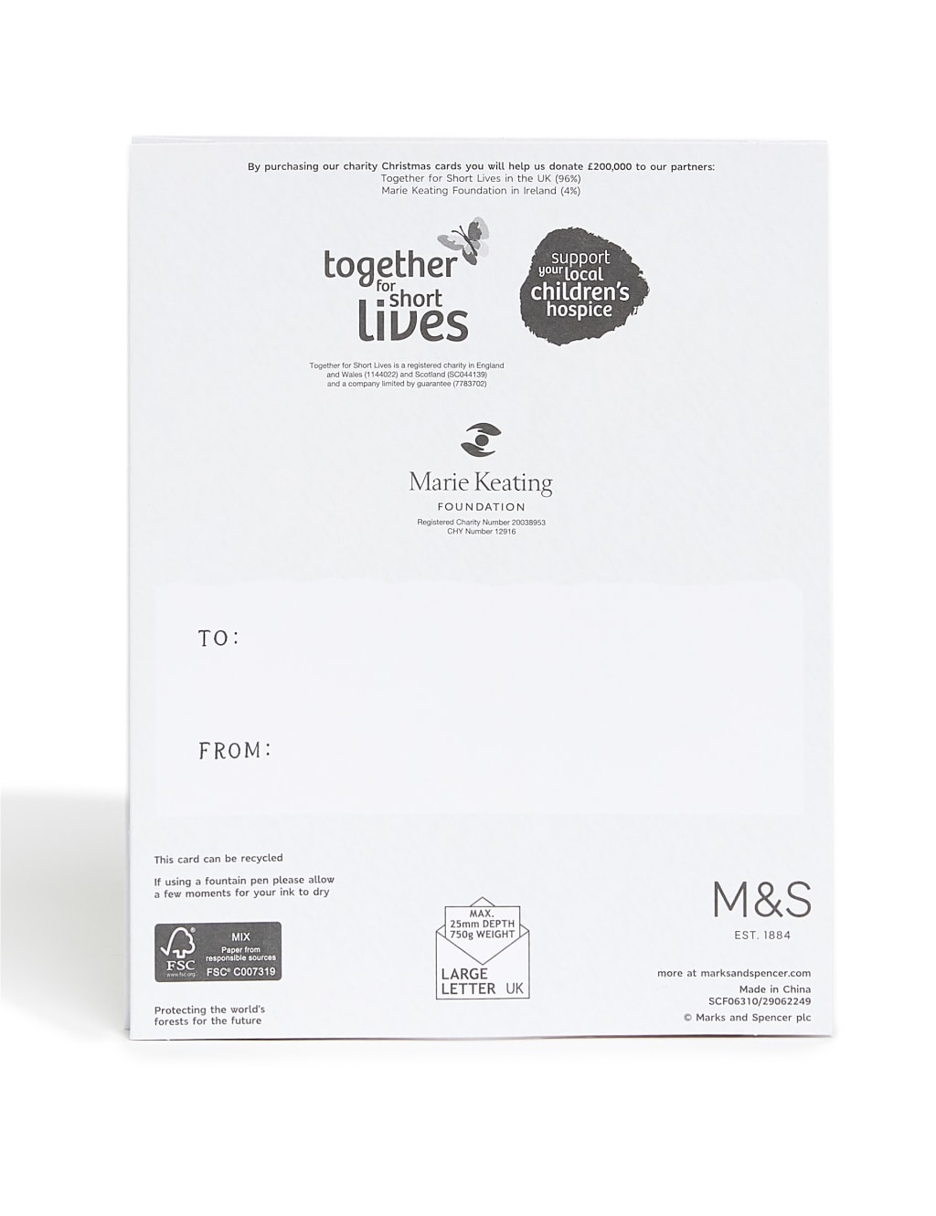 Traditional Charity Christmas Cards - Pack of 4 3 of 3