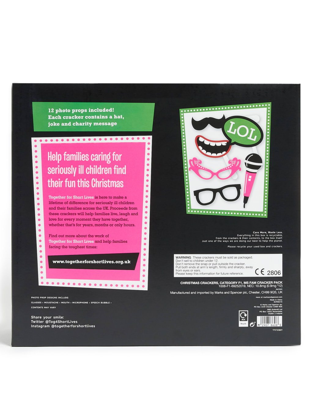 World's Funniest* Recyclable Charity Christmas Crackers - Pack of 12 in 2 Designs 4 of 4