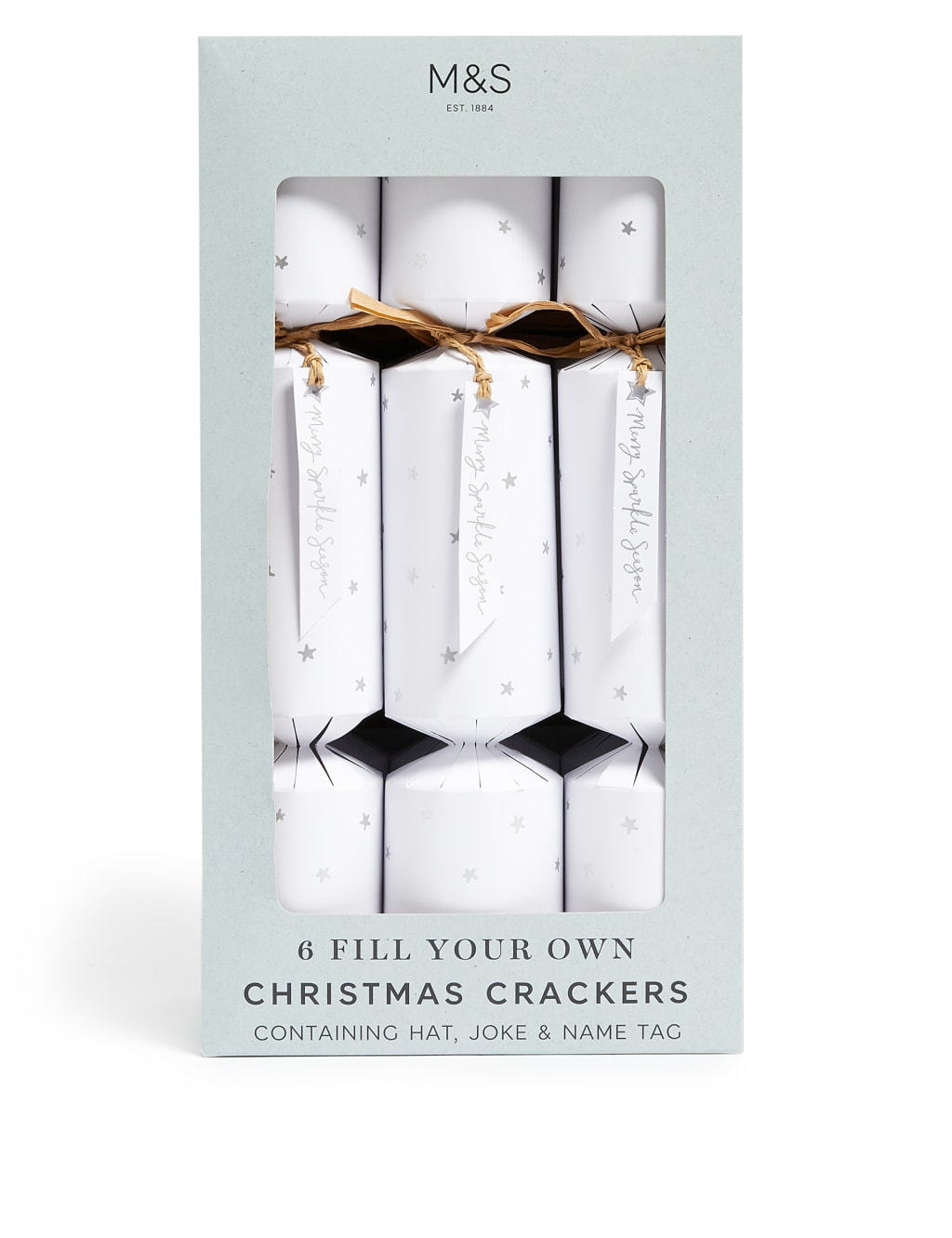 Fill Your Own' Recyclable Christmas Crackers - Pack of 6 in 1 Design 1 of 4