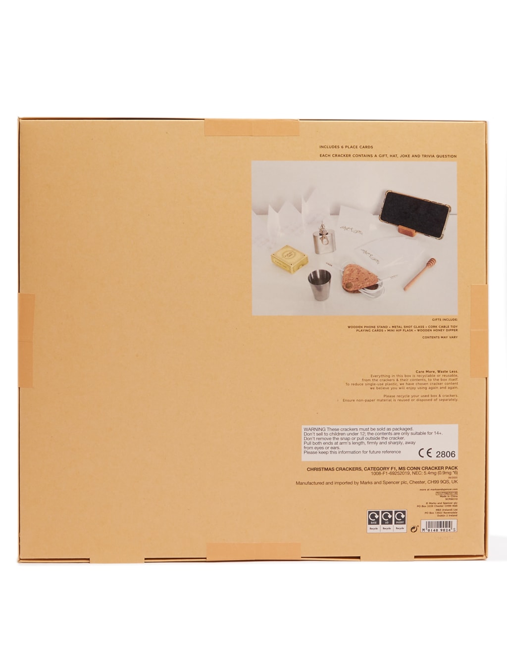 Luxury Connoisseur Christmas Crackers with Place Cards - Pack of 6 in 1 Design 4 of 4