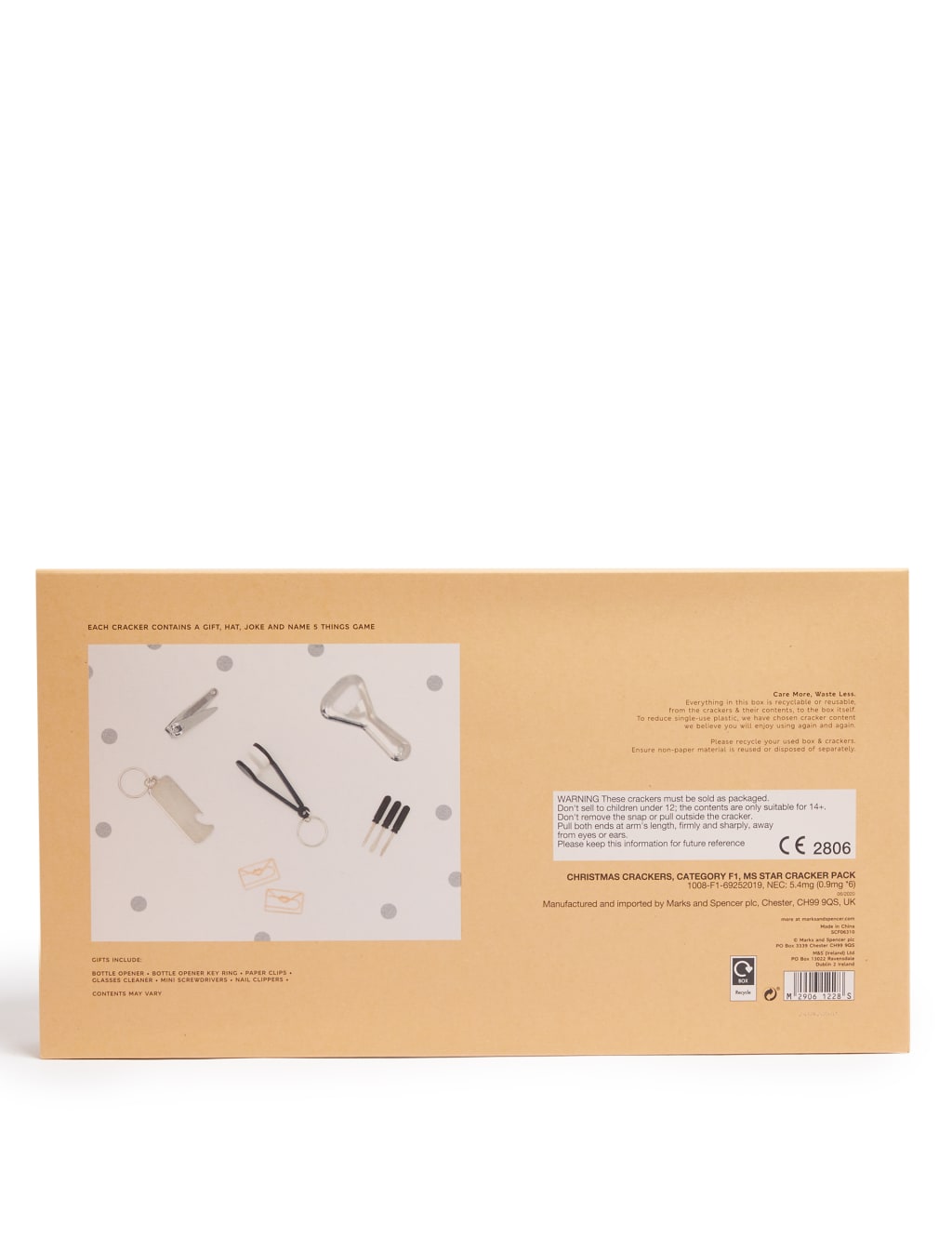 Unique Christmas Star Crackers - Pack of 6 in 1 Design 4 of 4