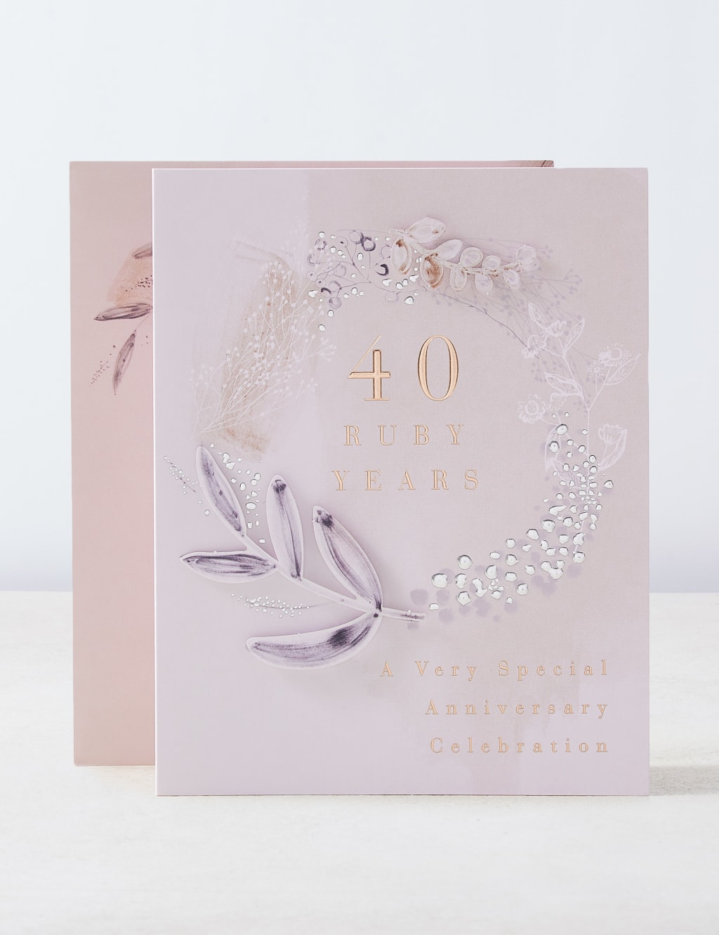 3D Effect 40th Wedding Anniversary Card 1 of 5