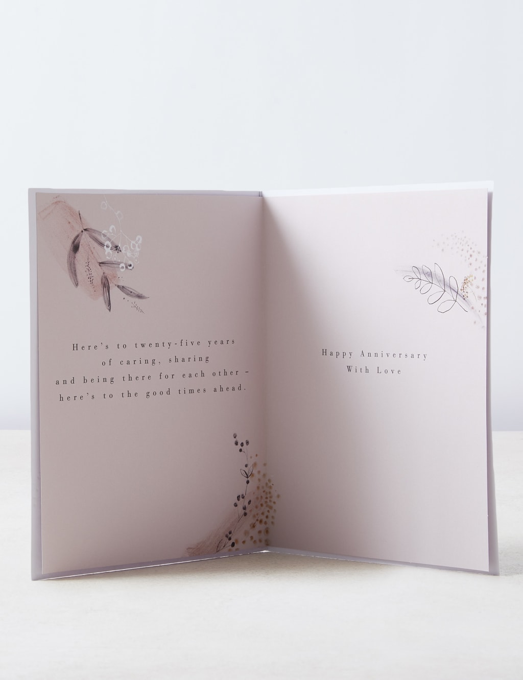 3D Effect Silver Foiled 25th Wedding Anniversary Card 2 of 5
