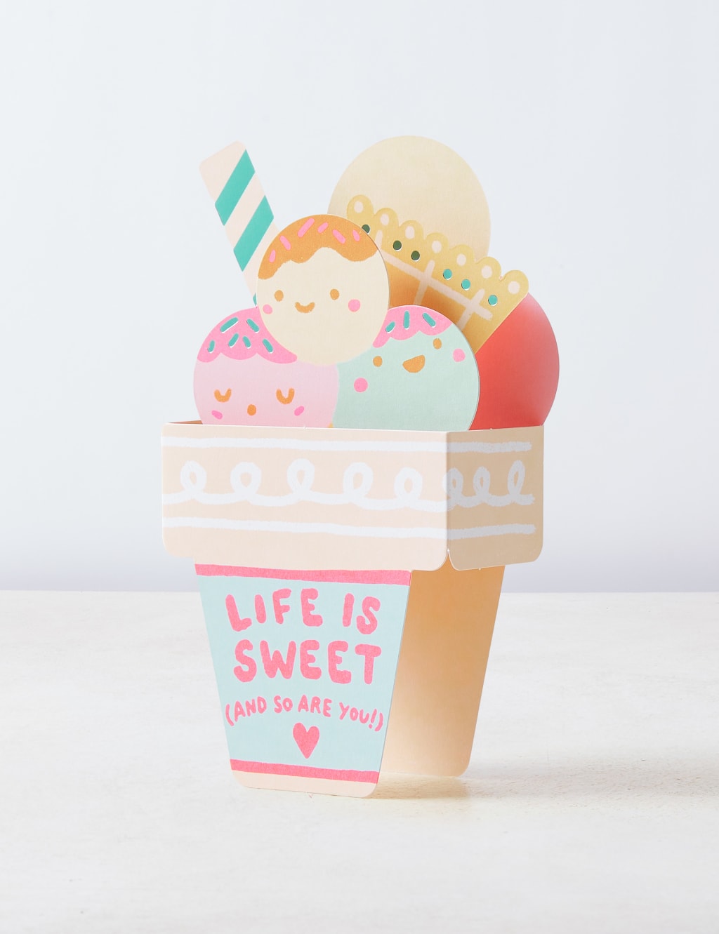 Fun Ice-Cream Shaped 3D Birthday Card 2 of 5