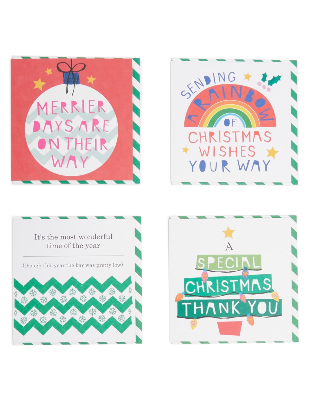 Rainbow of Wishes Charity Christmas Card Pack - 4 Cards in 4 Designs 1 of 6