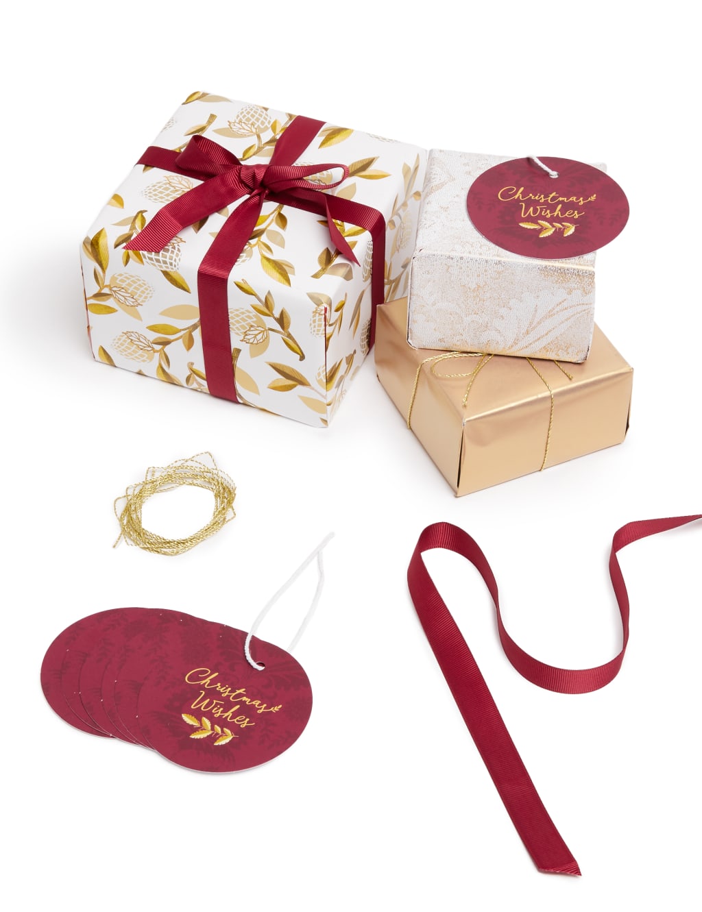 Luxe Christmas Wrapping Paper, Tag & Ribbon Pack - 4.5m 2 of 3
