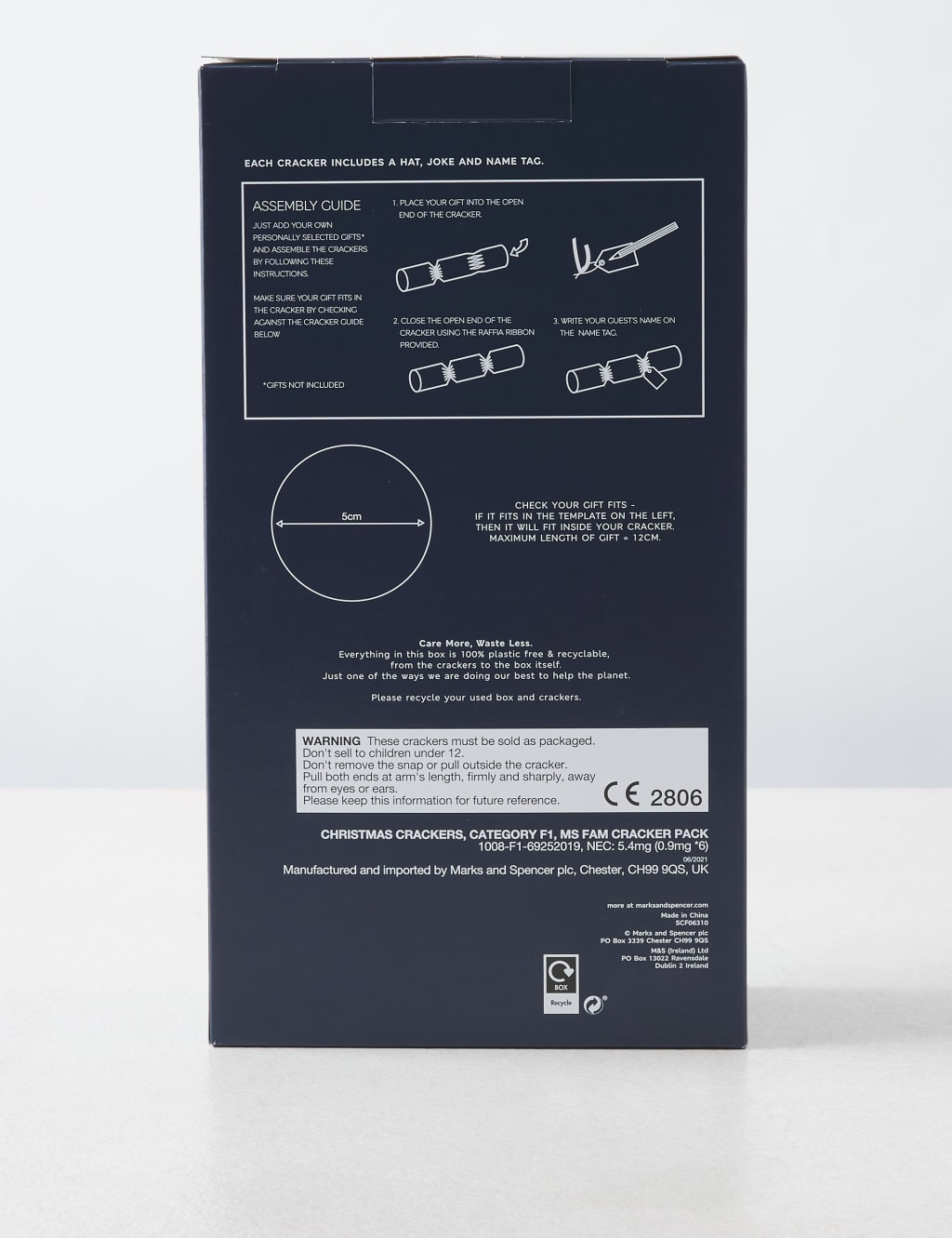 Fill Your Own' Recyclable Christmas Crackers - Pack of 6 in 1 Design 4 of 4