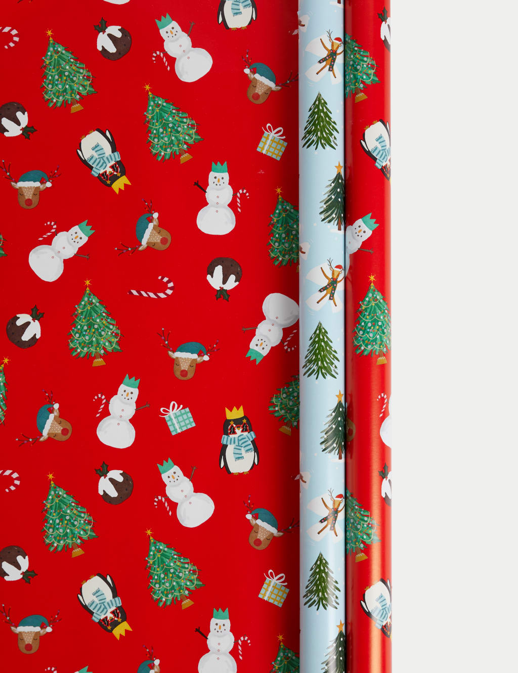 Christmas Icons & Trees 7M Gift Wrap Pack, 2 Festive Designs 1 of 2