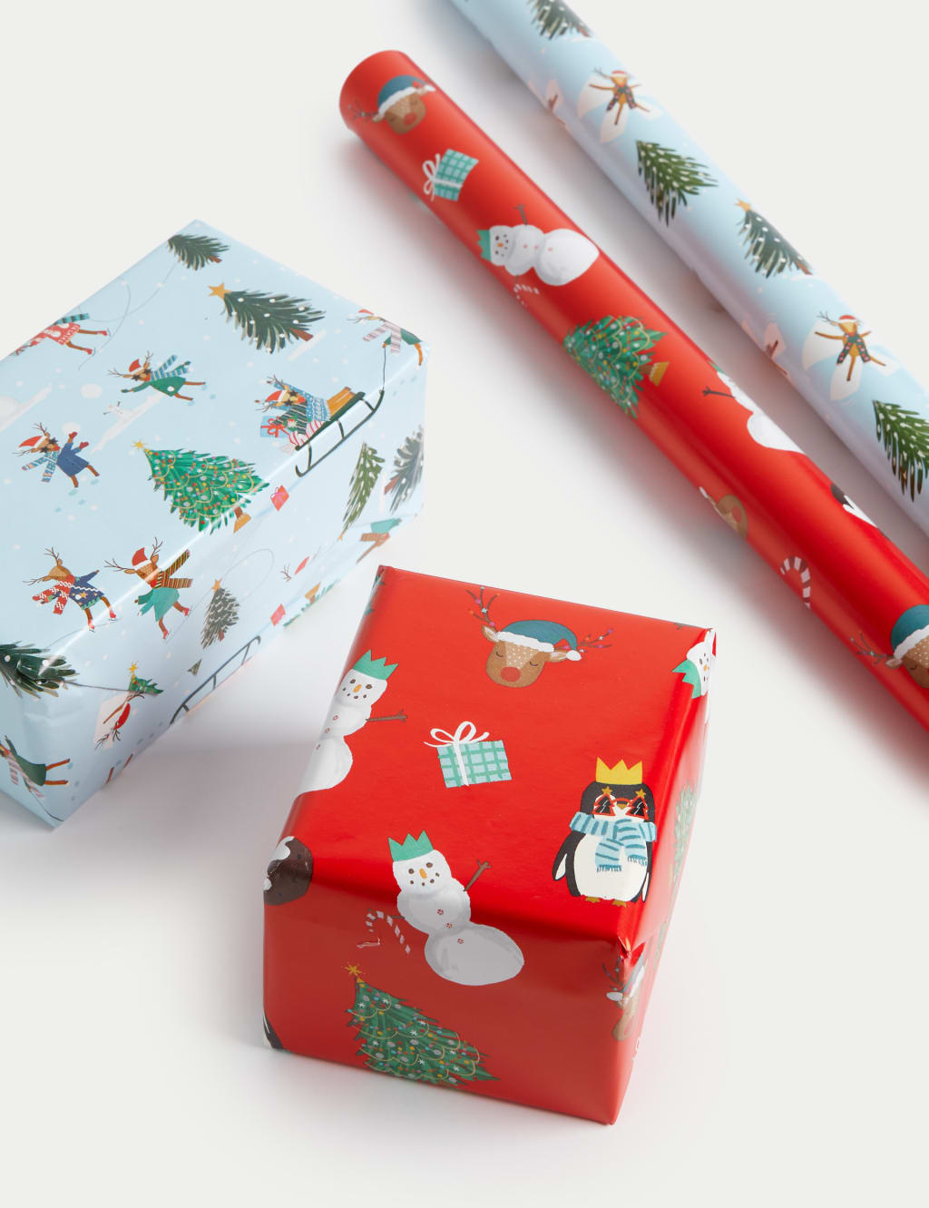 Christmas Icons & Trees 7M Gift Wrap Pack, 2 Festive Designs 2 of 2