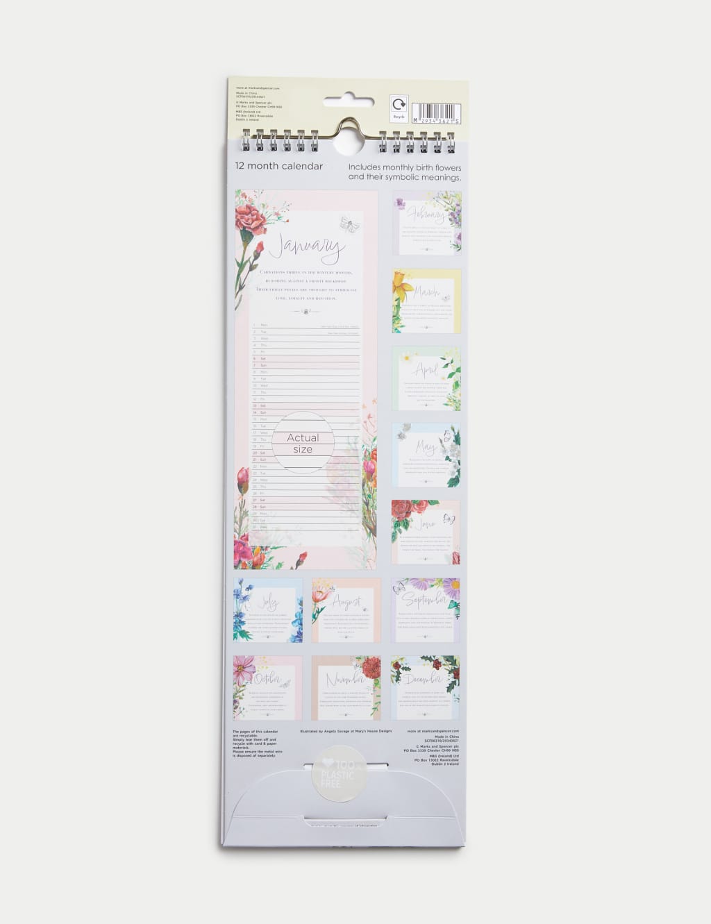 2024 Slimline Calendar - Wildflower Meadows Design 3 of 3