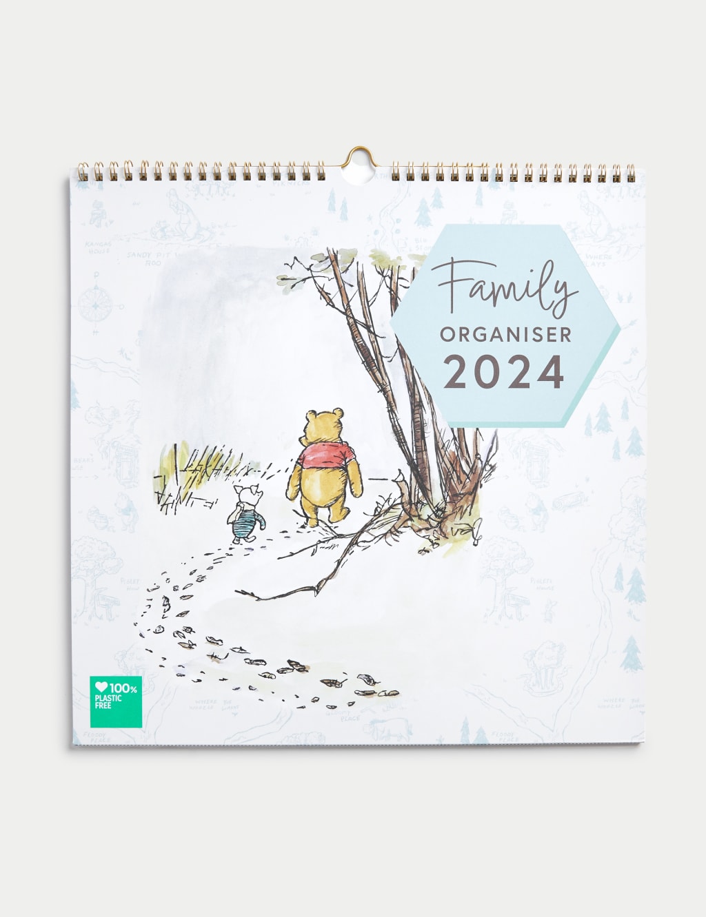 2024 Calendar & Family Organiser - Winnie the Pooh™ Design 1 of 3