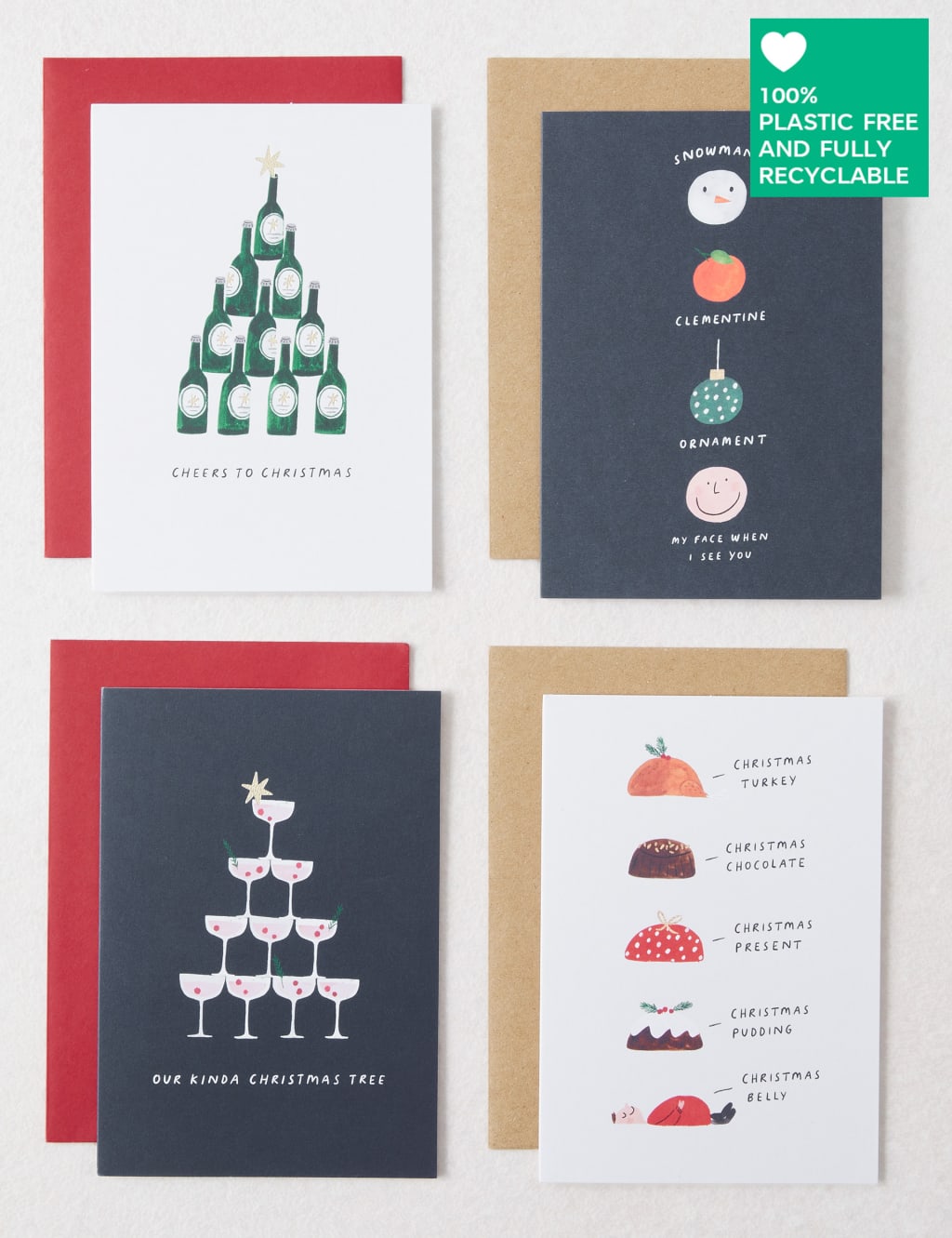 Contemporary Charity Christmas Cards - Pack of 4 - 4 Designs 1 of 6