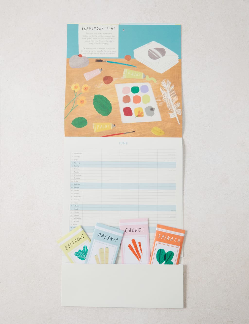 2022 Family Organiser - Contemporary Illustrated Garden Themed Design & 4 Packets of Seeds 2 of 4