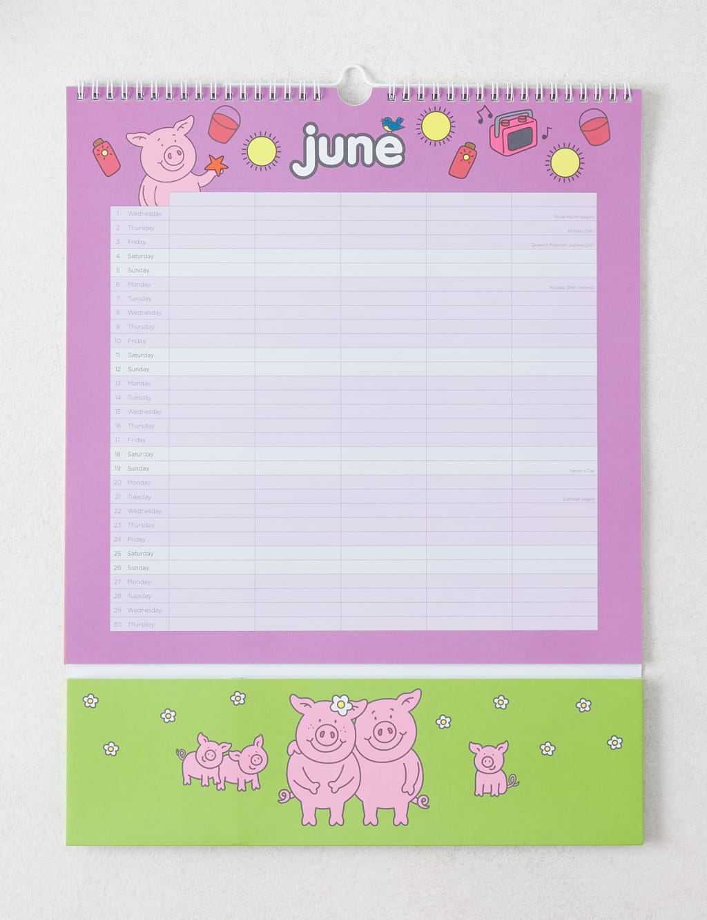 2022 Family Organiser - Fun Percy Pig™ Design with Monthly Activities & Stickers 3 of 7