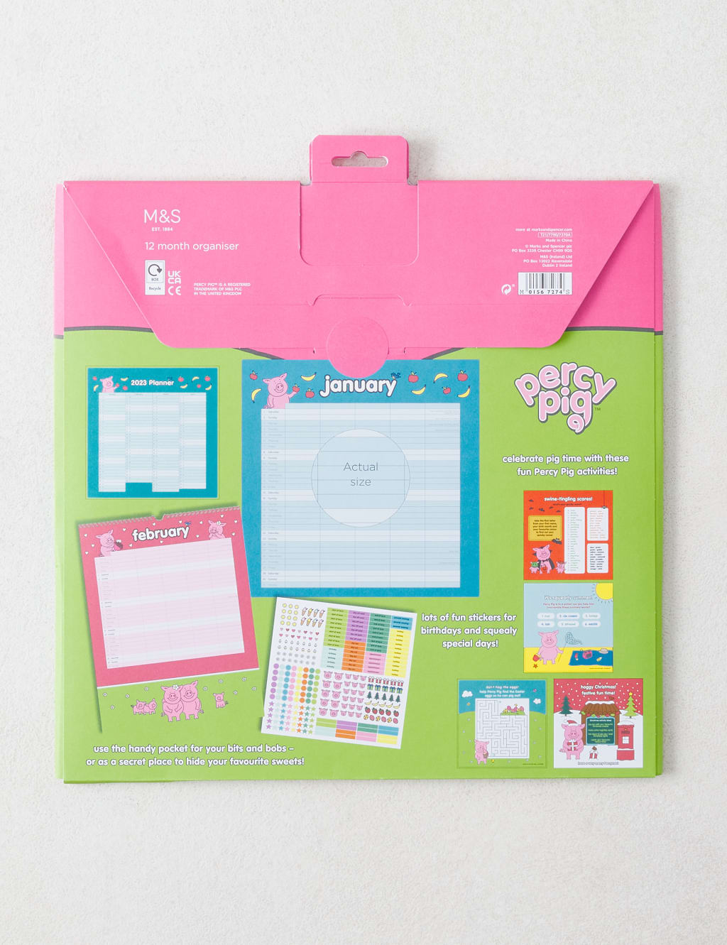 2022 Family Organiser - Fun Percy Pig™ Design with Monthly Activities & Stickers 6 of 7