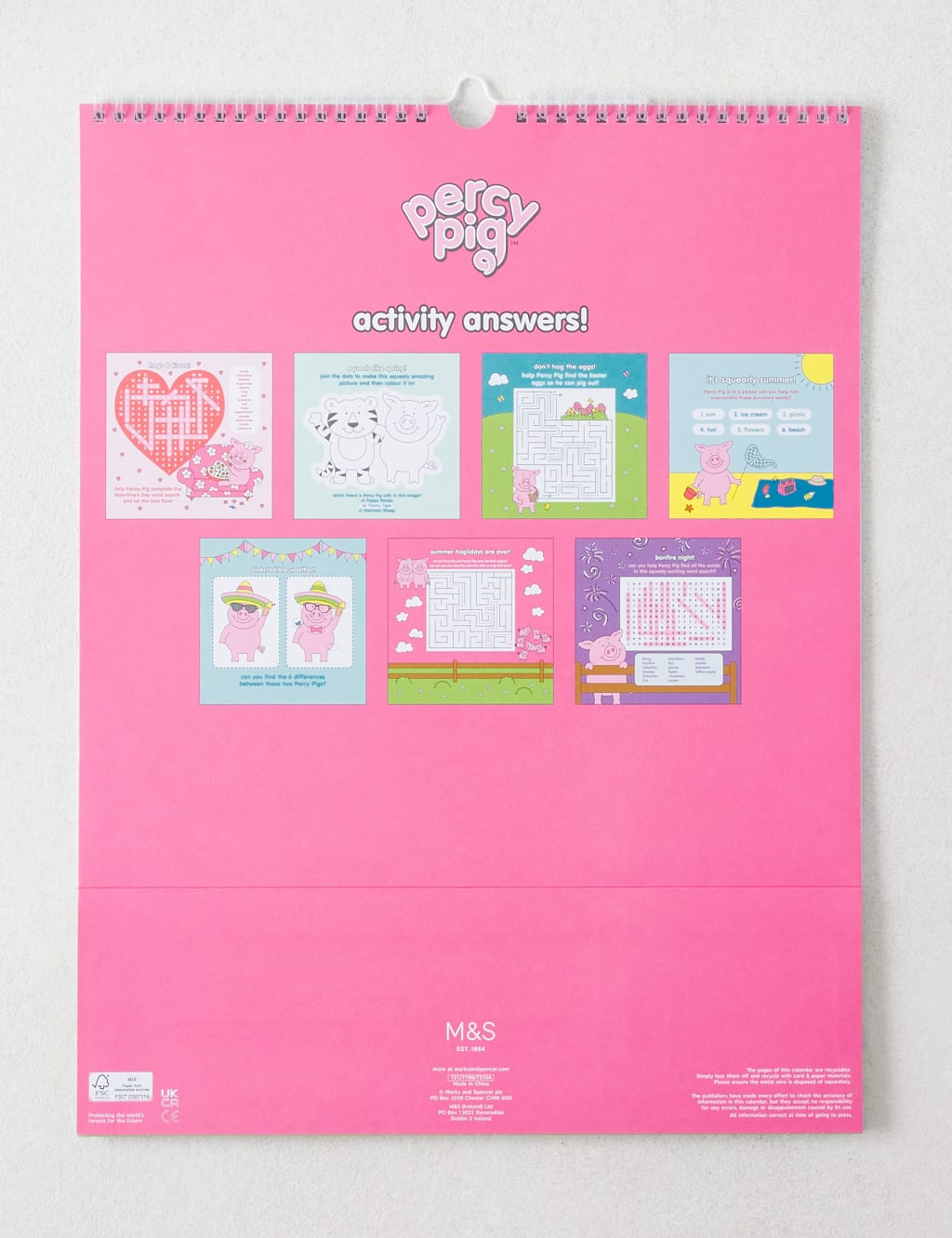 2022 Family Organiser - Fun Percy Pig™ Design with Monthly Activities & Stickers 7 of 7