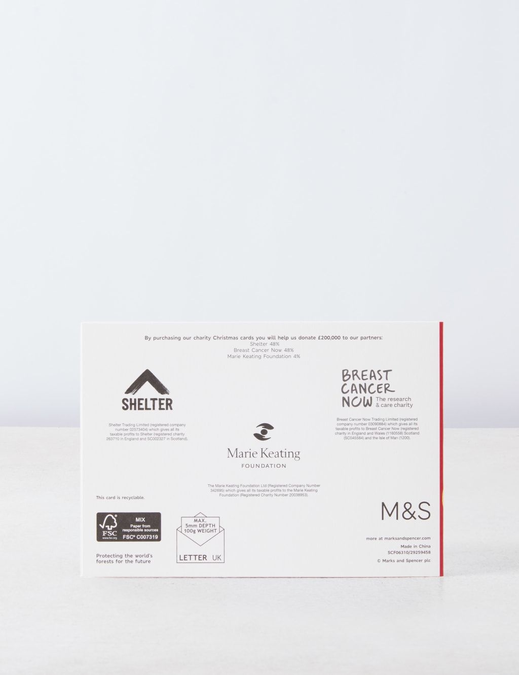 Luxury Text Charity Christmas Cards - 16 Card, 2 Pack Set 3 of 7
