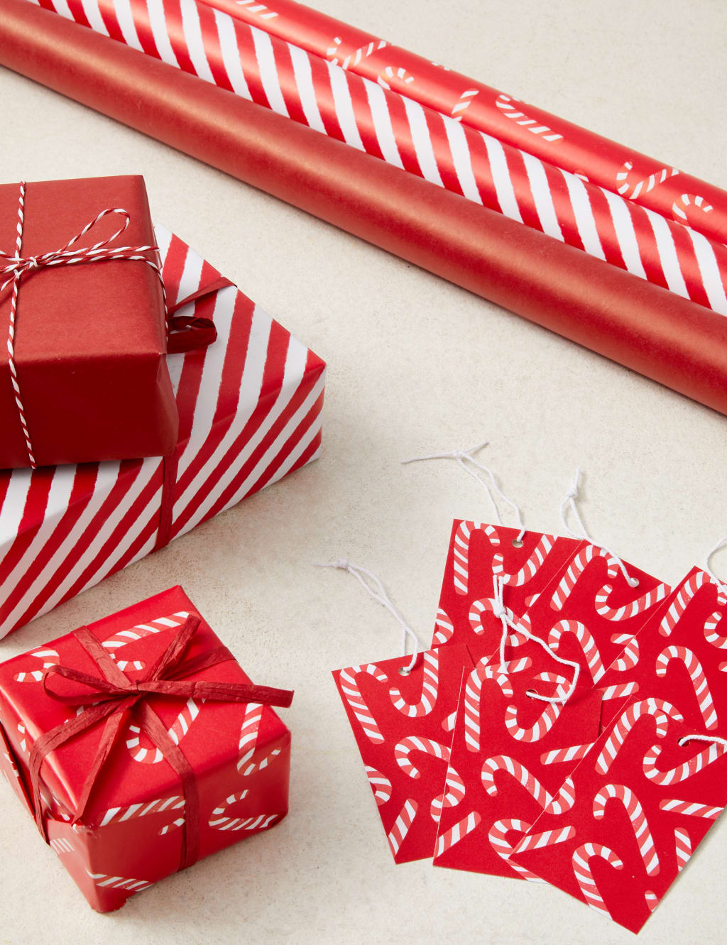 Candy Cane Theme Christmas Wrapping Paper & Accessory Pack 1 of 2