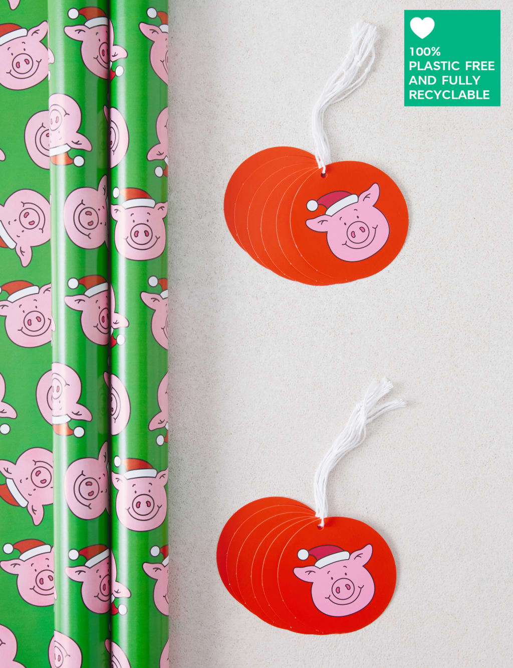 Wrap & Tag Pack - 8m of Wrapping Paper & 12 Gift Tags 1 of 2