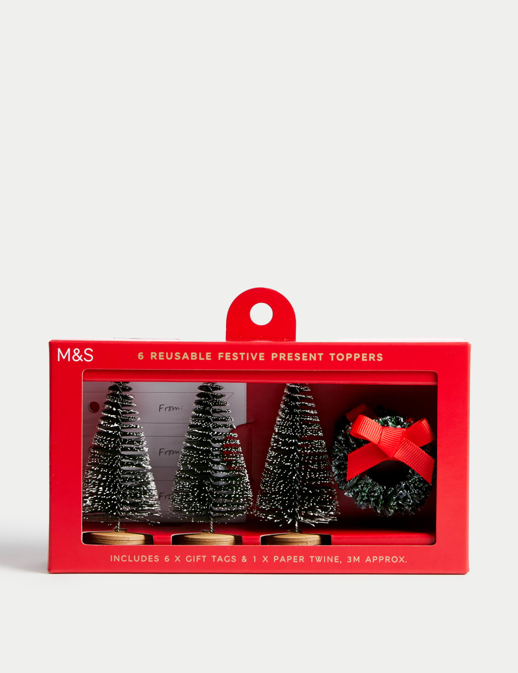 Christmas Present Toppers 6 Pack - Trees & Wreaths 1 of 3