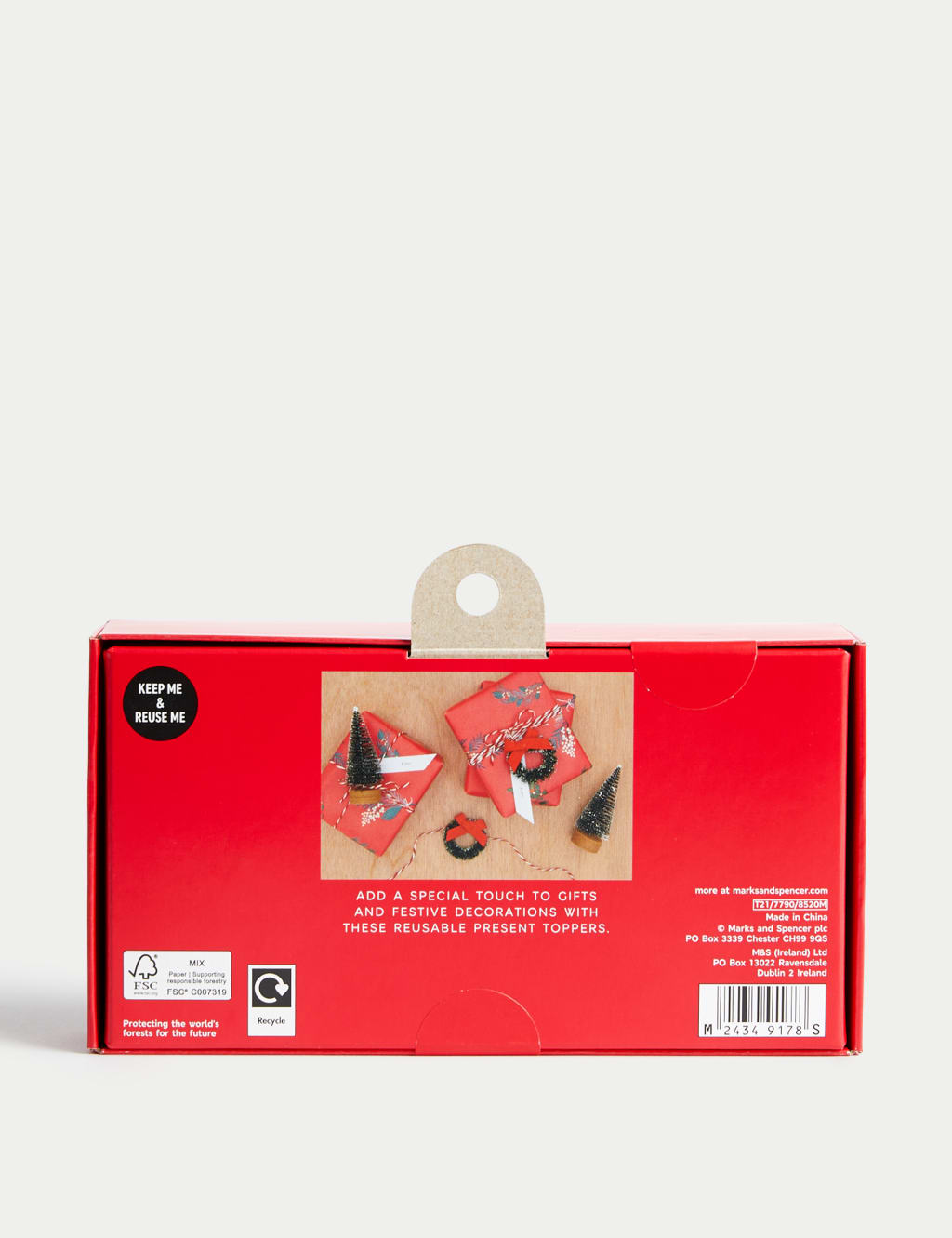 Christmas Present Toppers 6 Pack - Trees & Wreaths 3 of 3