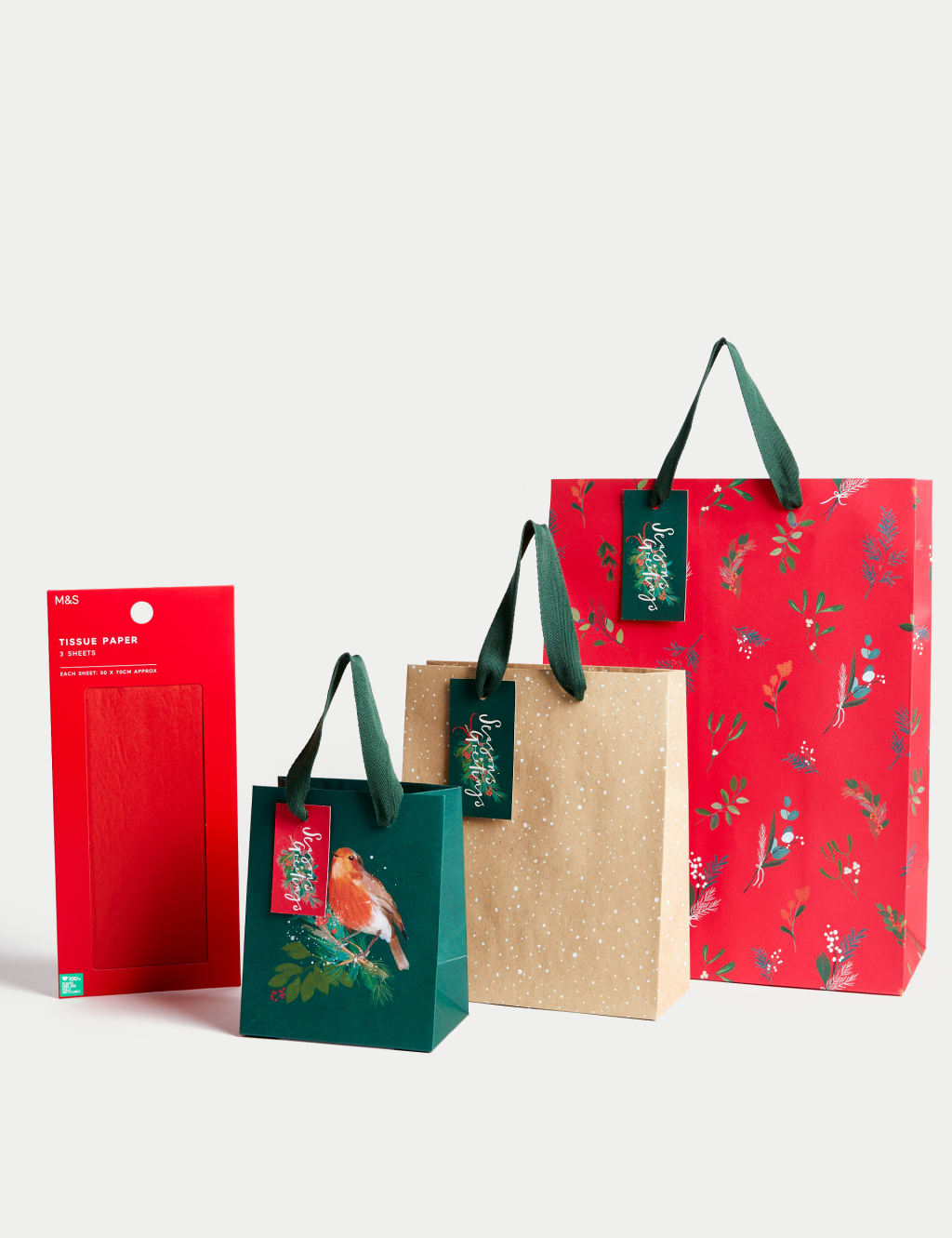 Christmas gift bags and tissue paper new arrivals