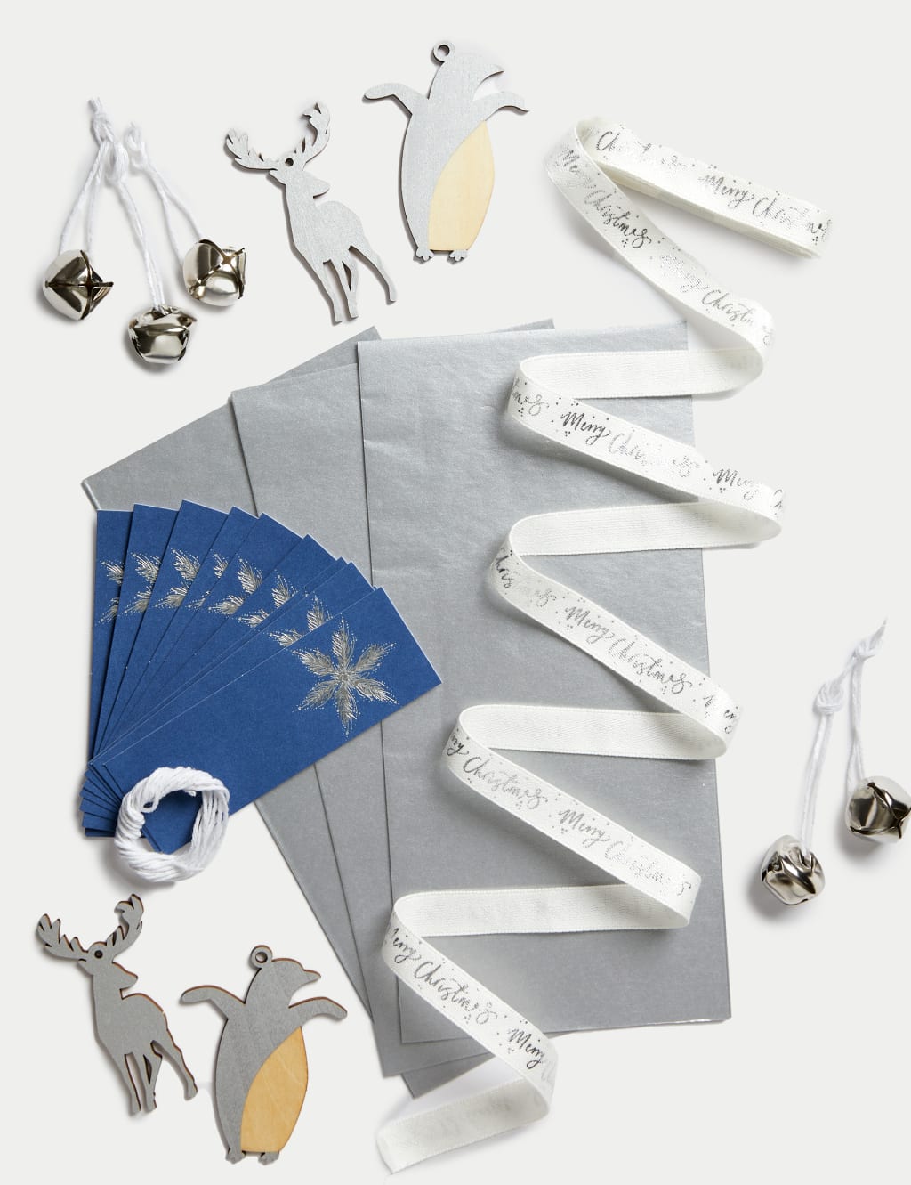 Christmas Luxury Gift Wrapping Accessories Pack - Silver 2 of 3