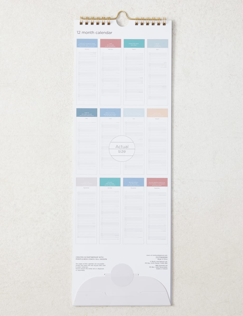 2023 Slimline Calendar - Contemporary Mindfulness Design 3 of 3