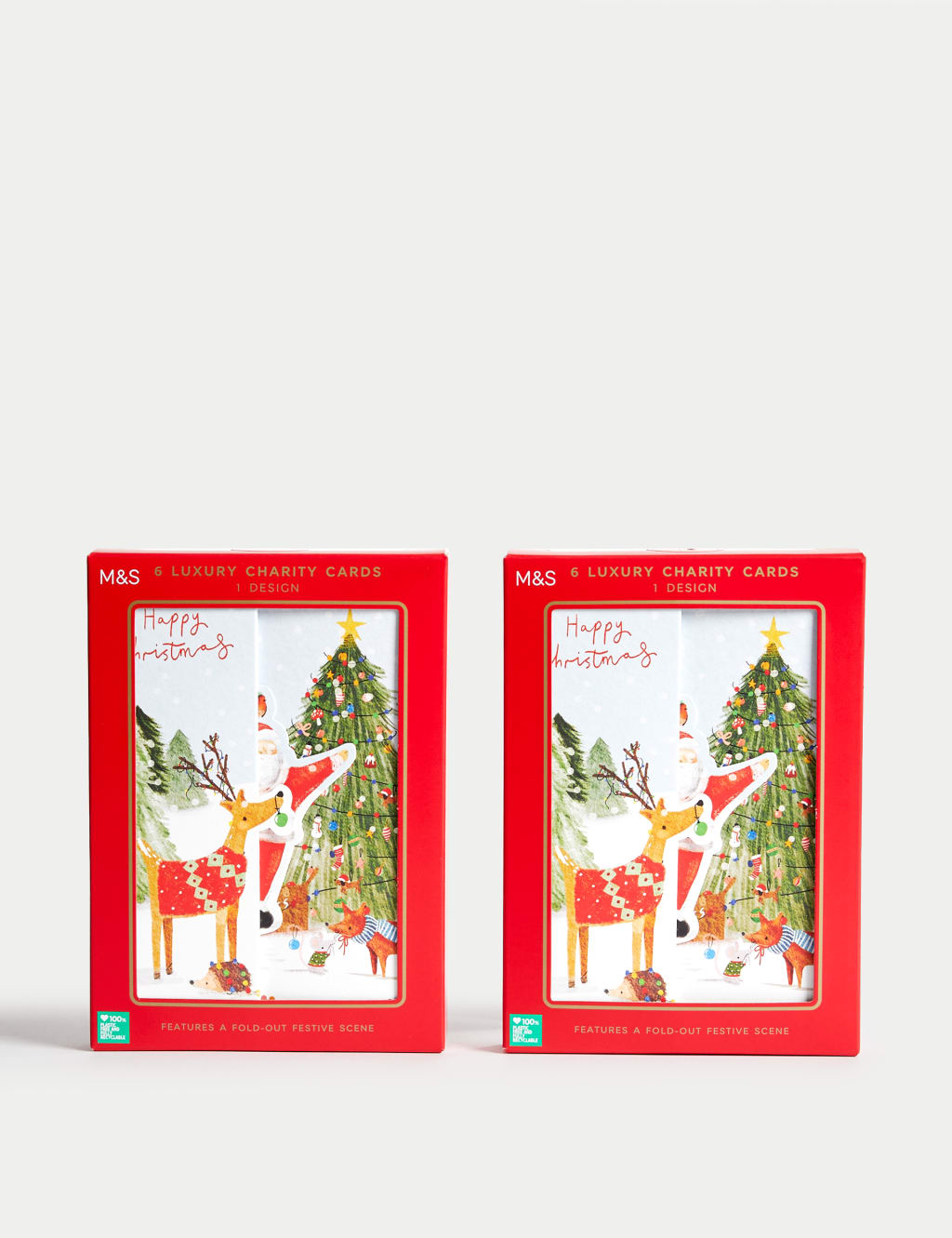 Luxury Charity Christmas Cards - 3D Woodland Design 1 of 4